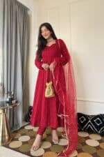 Maroon Crochet Suit Set - Image 2