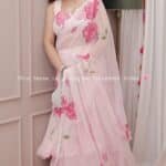 Pink Pre-Draped Saree