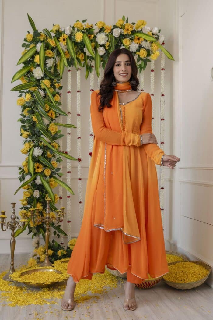 Orange Ombre Suit Set - Image 4