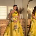 Bright Yellow Handpainted Set