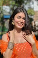 Orange Brocade Suit Set - Image 2