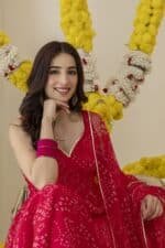 New Pink Bandhej Suit Set - Image 2