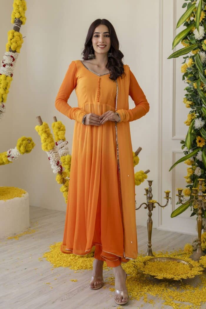 Orange Ombre Suit Set - Image 1