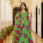 Green Bandhej Suit Set