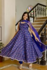 Blue  Doriya Suit Set - Image 4