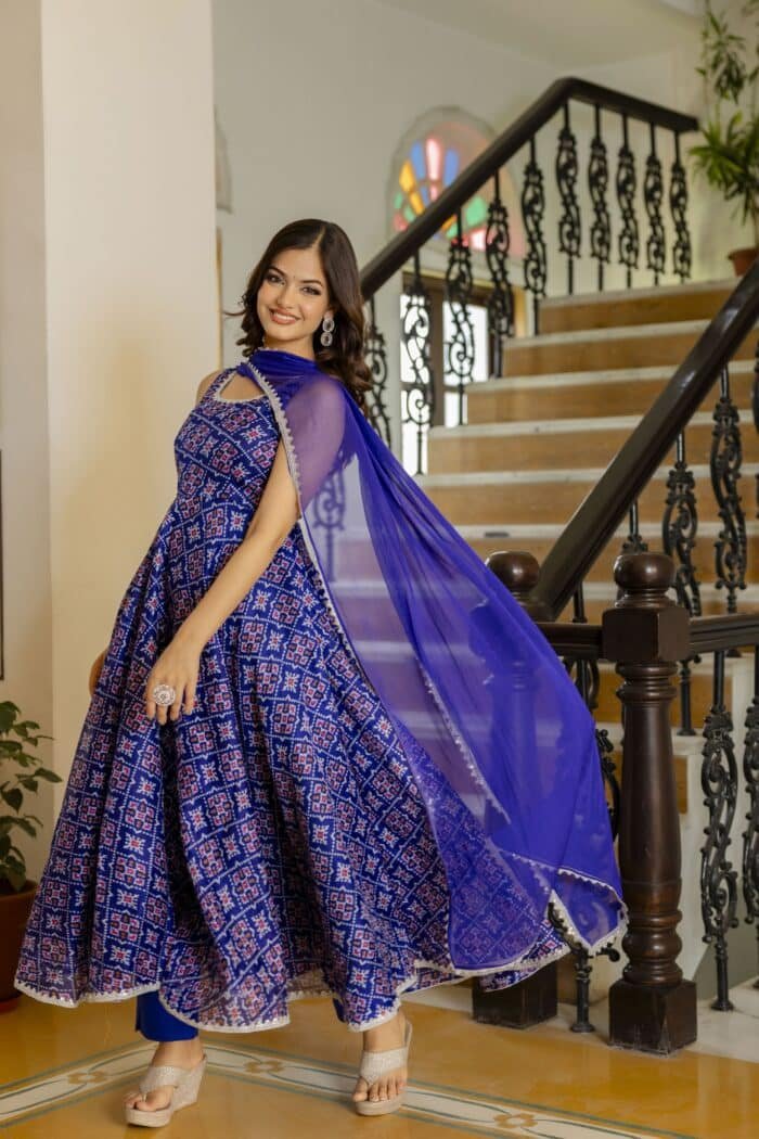 Blue  Doriya Suit Set - Image 10