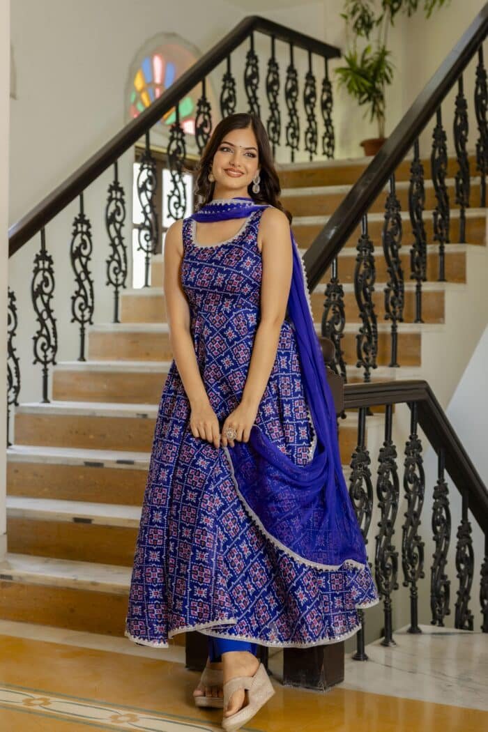 Blue  Doriya Suit Set - Image 1