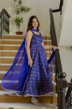 Blue  Doriya Suit Set - Image 5