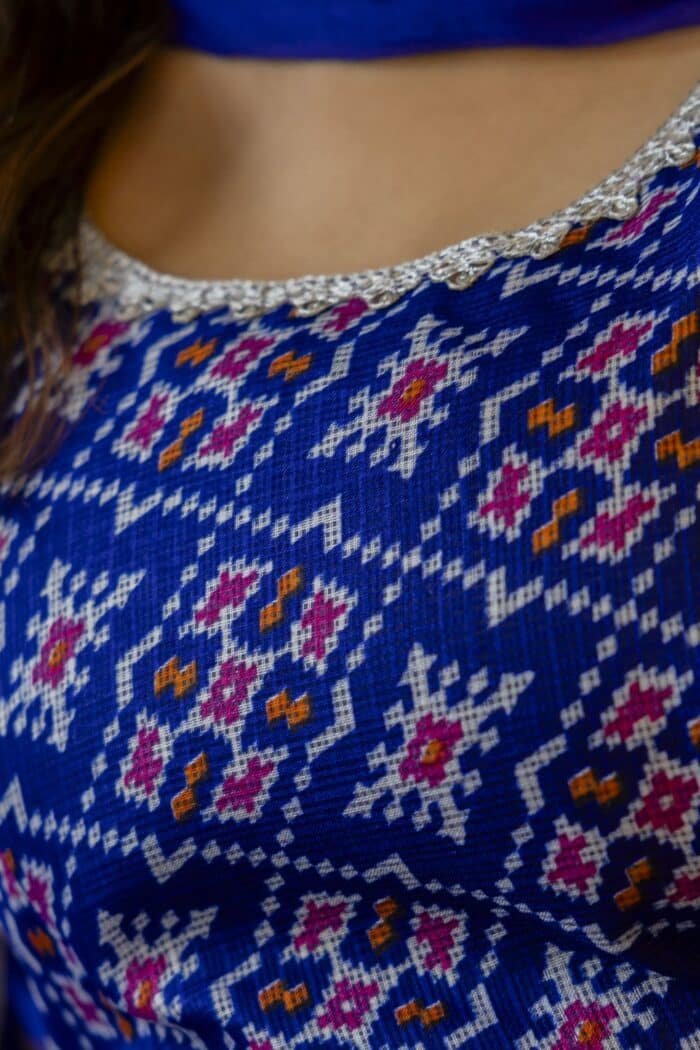 Blue  Doriya Suit Set - Image 9