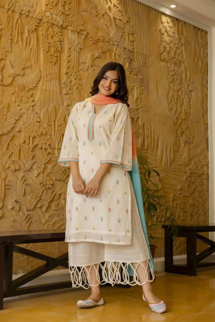Flora Embroidered Kurta Set - Image 6