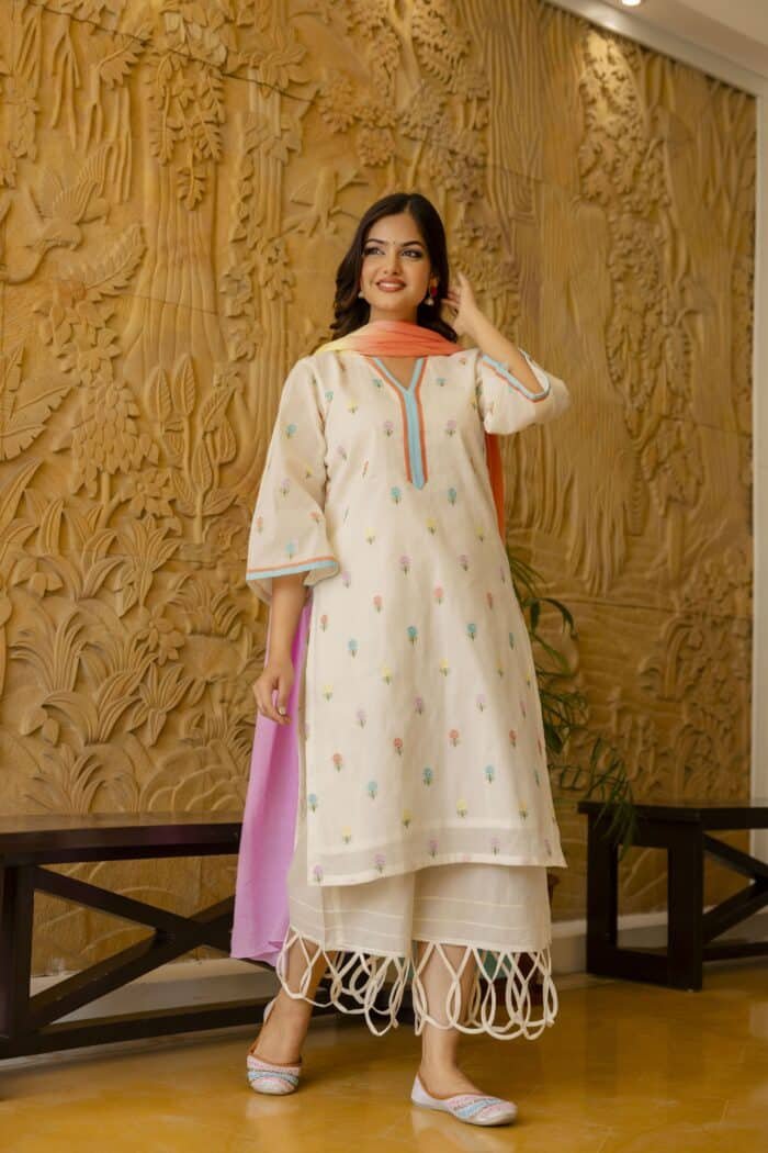 Flora Embroidered Kurta Set - Image 1