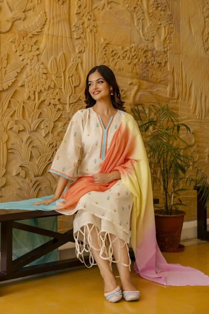 Flora Embroidered Kurta Set - Image 2