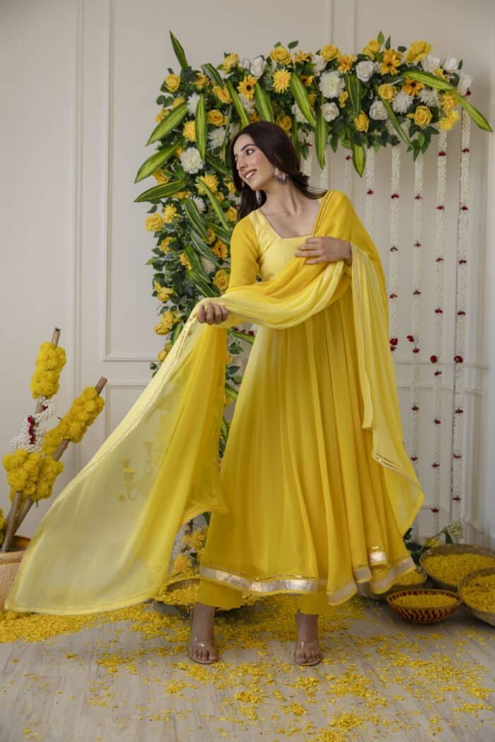 Yellow Ombre Suit Set - Image 7