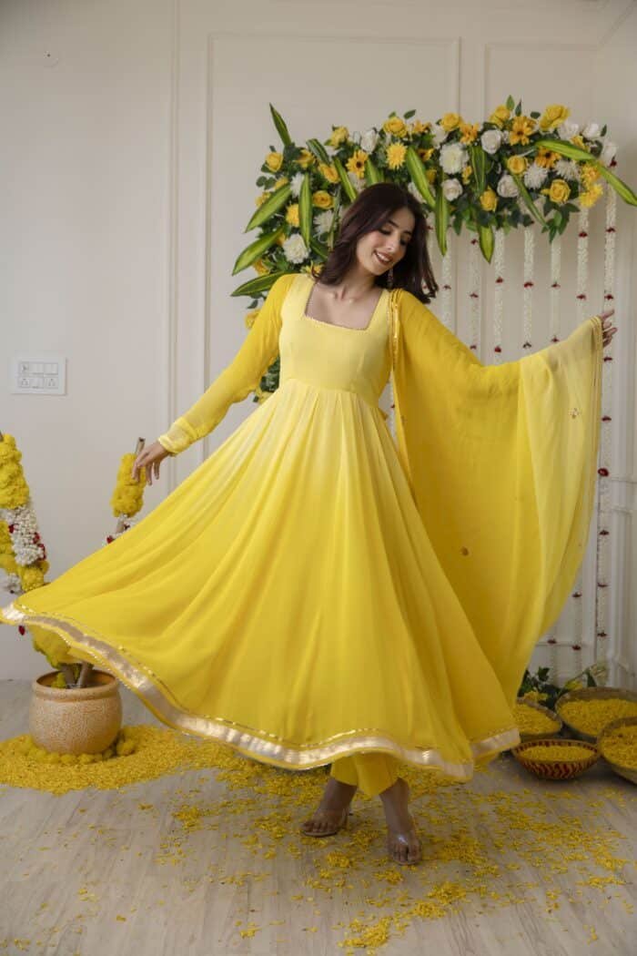 Yellow Ombre Suit Set - Image 8