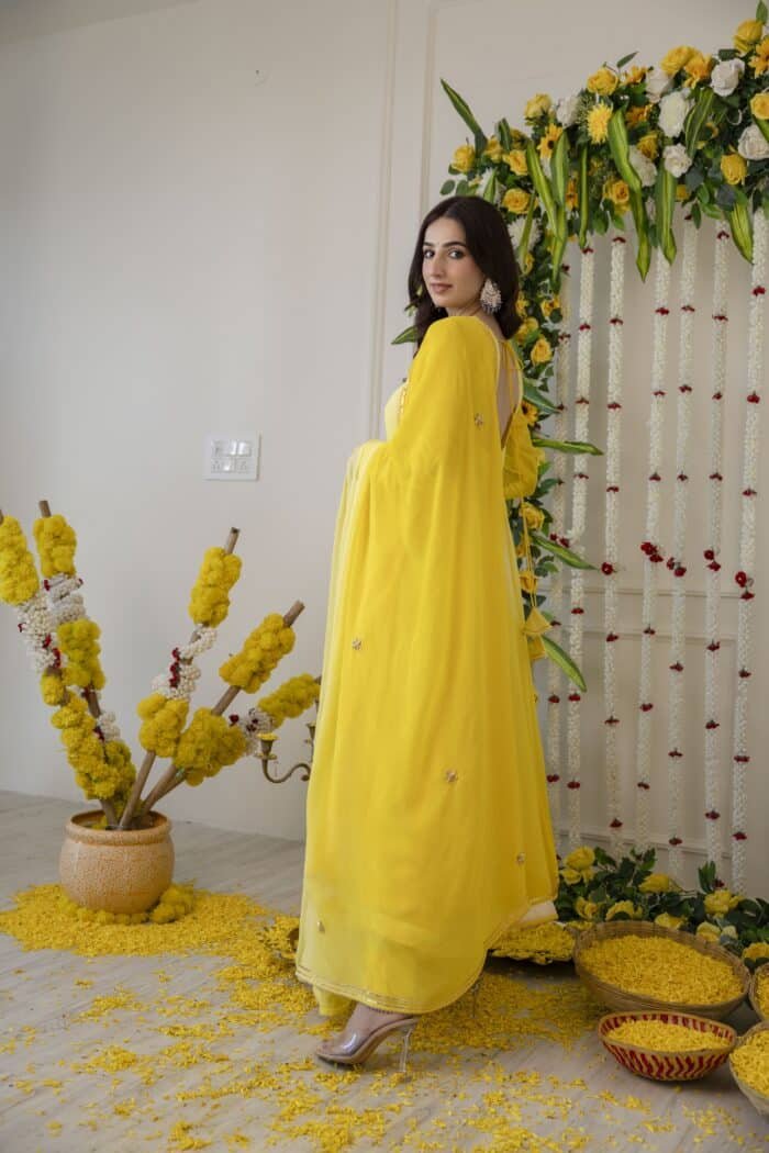 Yellow Ombre Suit Set - Image 3