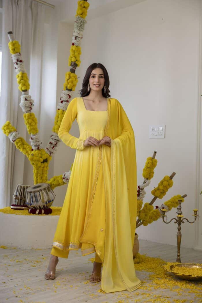 Yellow Ombre Suit Set - Image 4