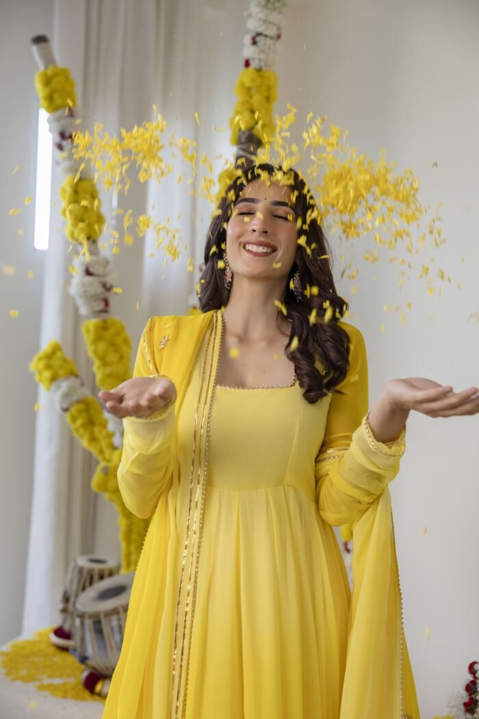 Yellow Ombre Suit Set - Image 11