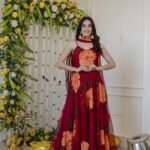 Maroon Handpainted Suit Set