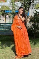 Orange Brocade Suit Set - Image 12