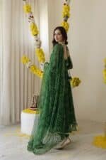 New Green Bandhej Suit Set - Image 7