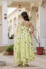 Mint Green Handpainted Suit Set - Image 6