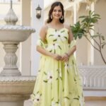 Mint Green Handpainted Suit Set