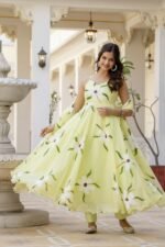 Mint Green Handpainted Suit Set - Image 8