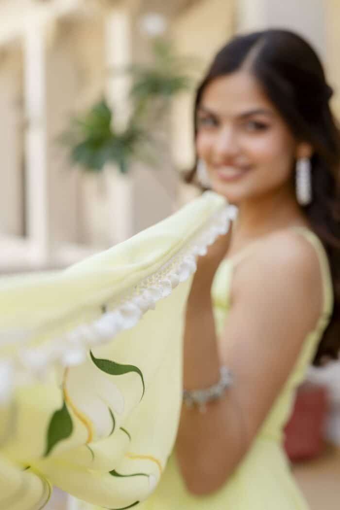 Mint Green Handpainted Suit Set - Image 2