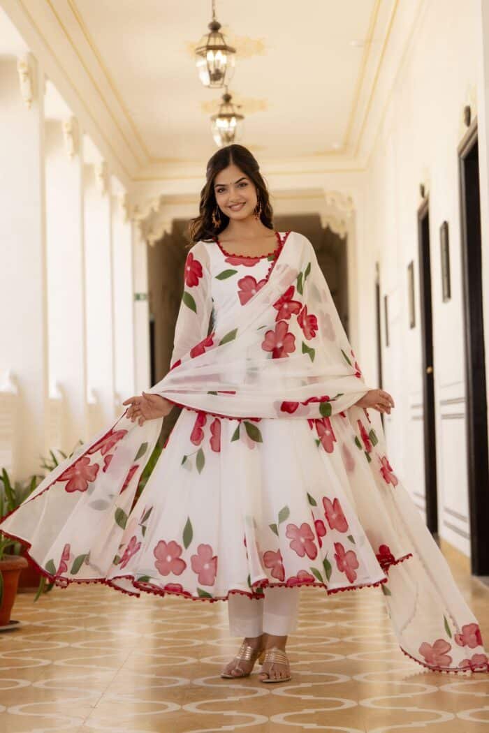 Ivory Handpainted Suit Set - Image 4