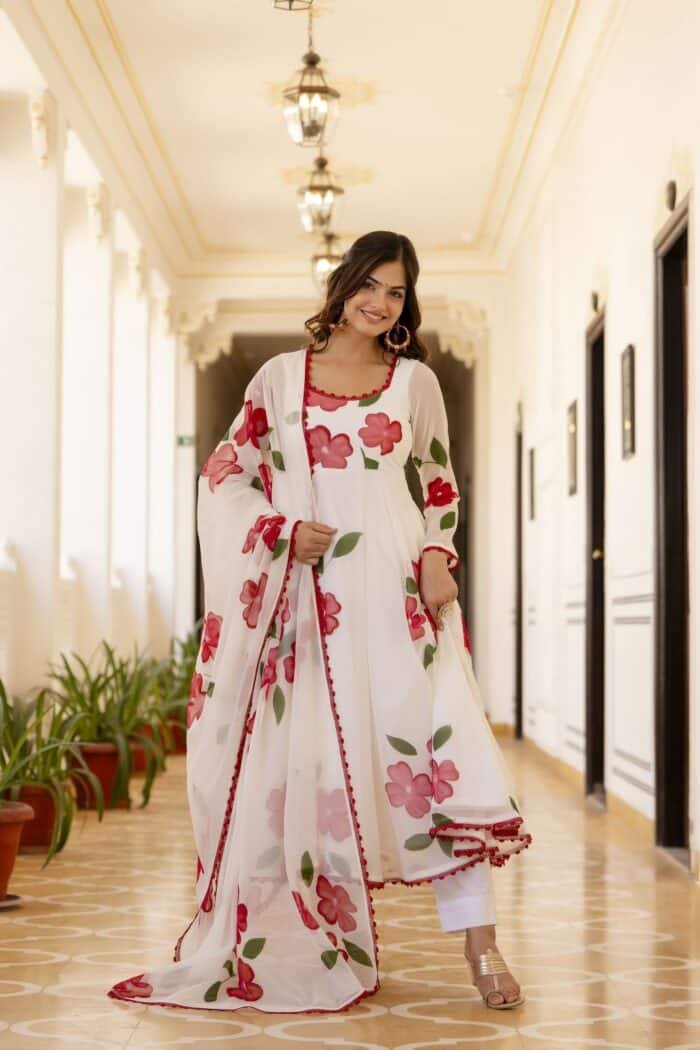 Ivory Handpainted Suit Set - Image 1
