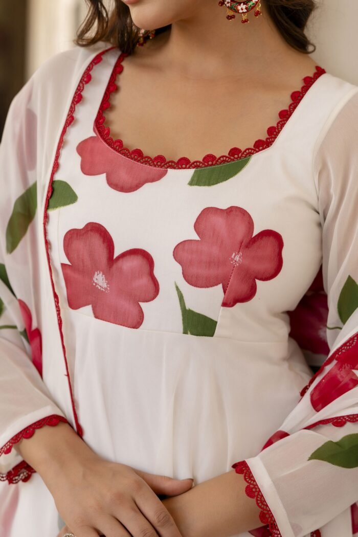 Ivory Handpainted Suit Set - Image 7