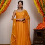 Orange Chiffon Suit Set