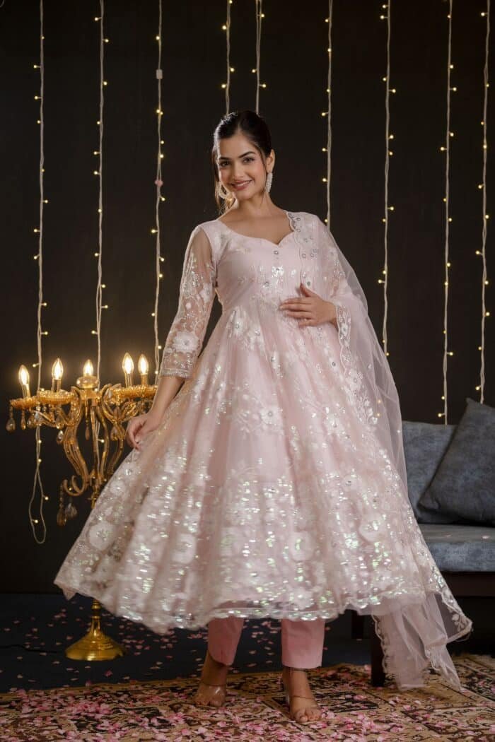 Blush  Embroidered Suit Set - Image 1