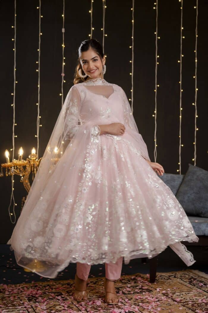 Blush  Embroidered Suit Set - Image 4
