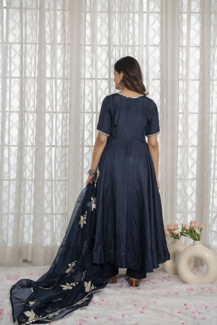 Blue Angrakha  Suit Set - Image 3
