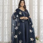 Blue Angrakha  Suit Set