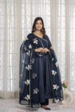 Blue Angrakha  Suit Set