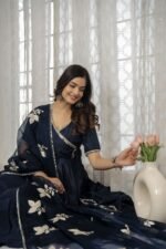 Blue Angrakha  Suit Set - Image 2