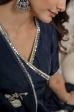 Blue Angrakha  Suit Set - Image 9