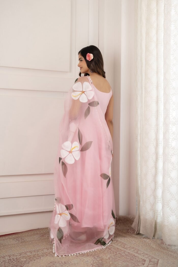 Blush pink handpainted suit set - Image 4