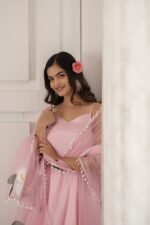 Blush pink handpainted suit set - Image 2