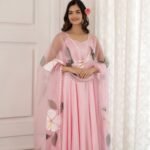 Blush pink handpainted suit set