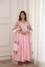 Blush pink handpainted suit set