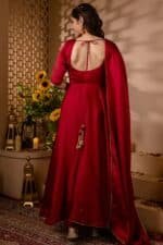 Maroon Mehfil Suit Set - Image 3