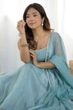 Ice Blue Glossy Suit Set - Image 7