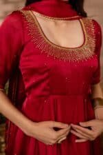 Maroon Mehfil Suit Set - Image 4