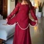 Maroon Sharara Set