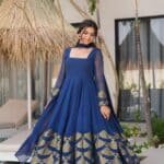 Teal Zari Suit Set