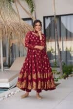 Sunehri Maroon Suit Set - Image 6