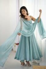 Ice Blue Glossy Suit Set - Image 3